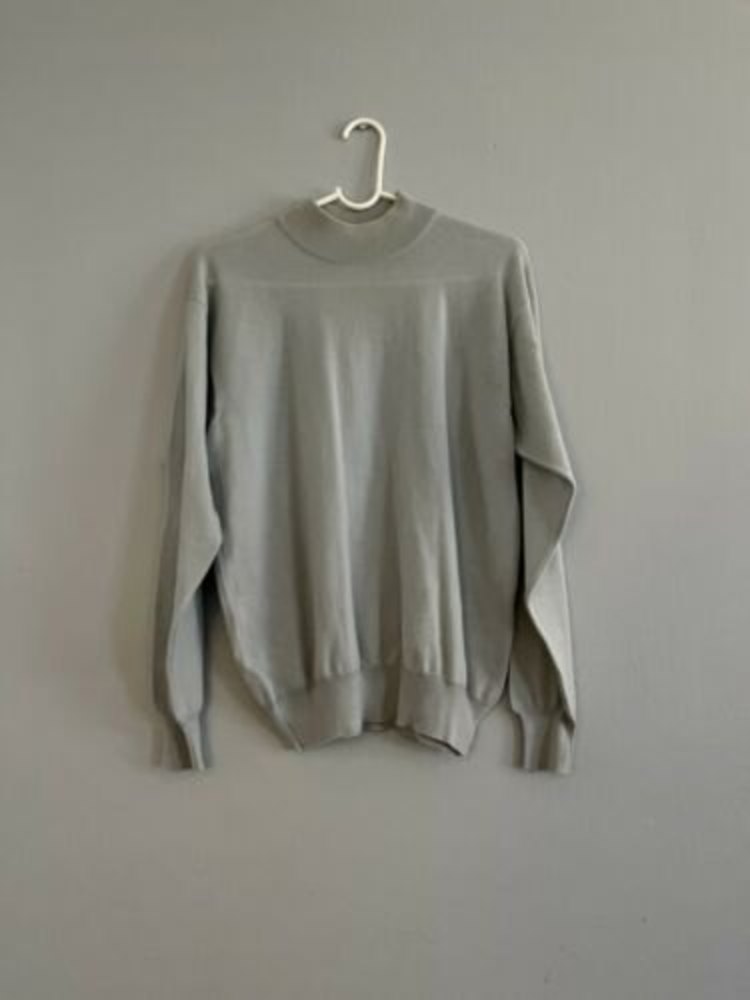 Vintage BP Florence Italy Merino Wool Light Blue Pullover Sweater Sz L